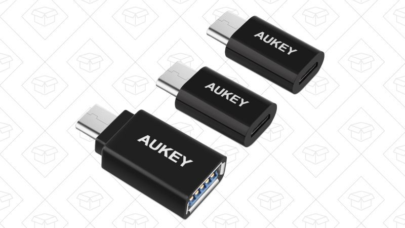 Pack de 2 Adaptadores USB-C + USB-C a USB-A, $6 con código AUK3USBC